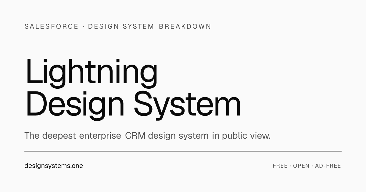 Lightning Design System (Salesforce) — Design System Breakdown ...