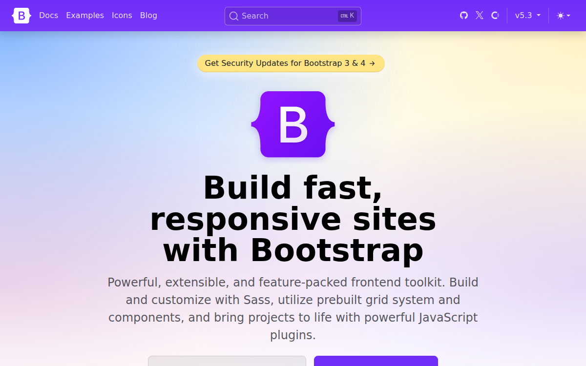 Bootstrap documentation site