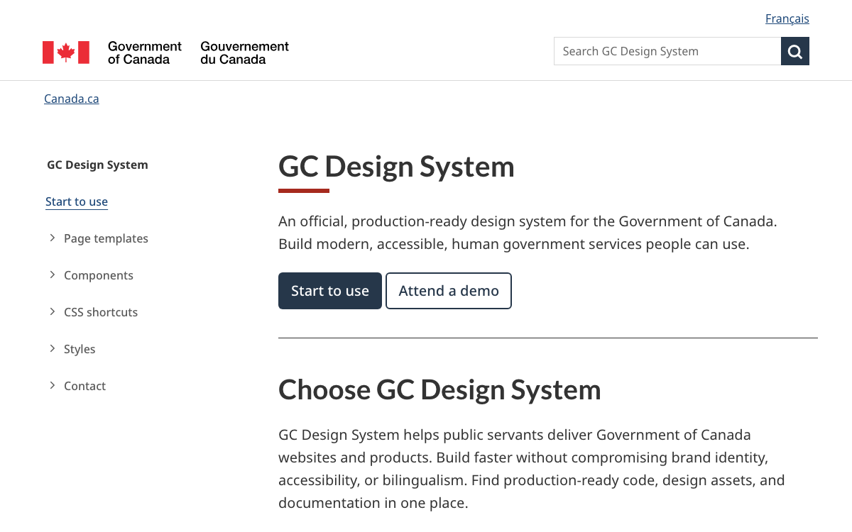 GC Design System documentation site