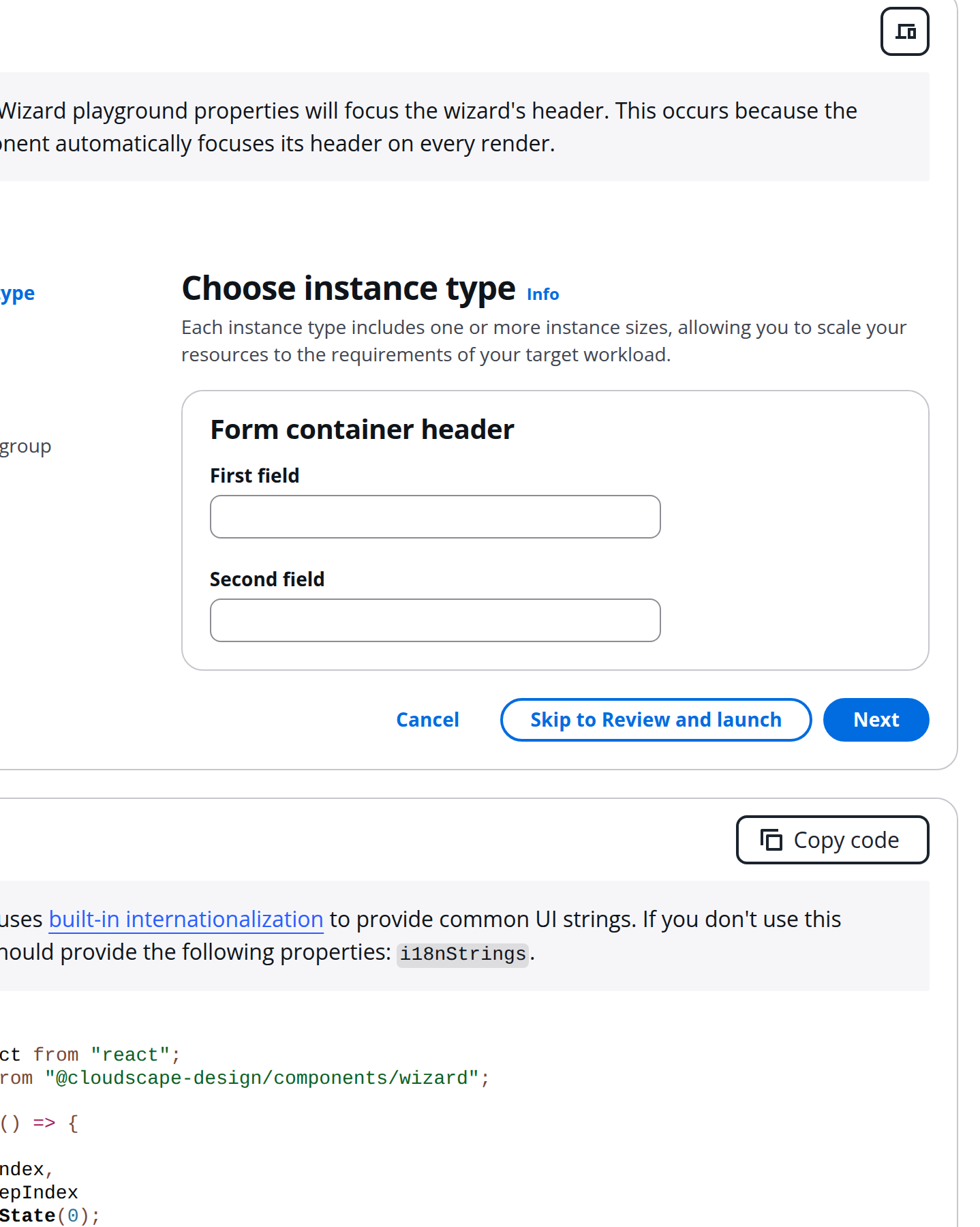Cloudscape Wizard documentation