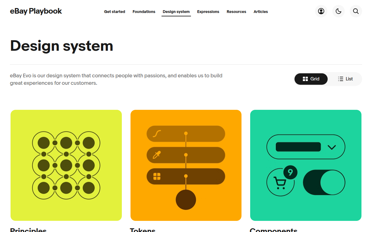 eBay Design System documentation site