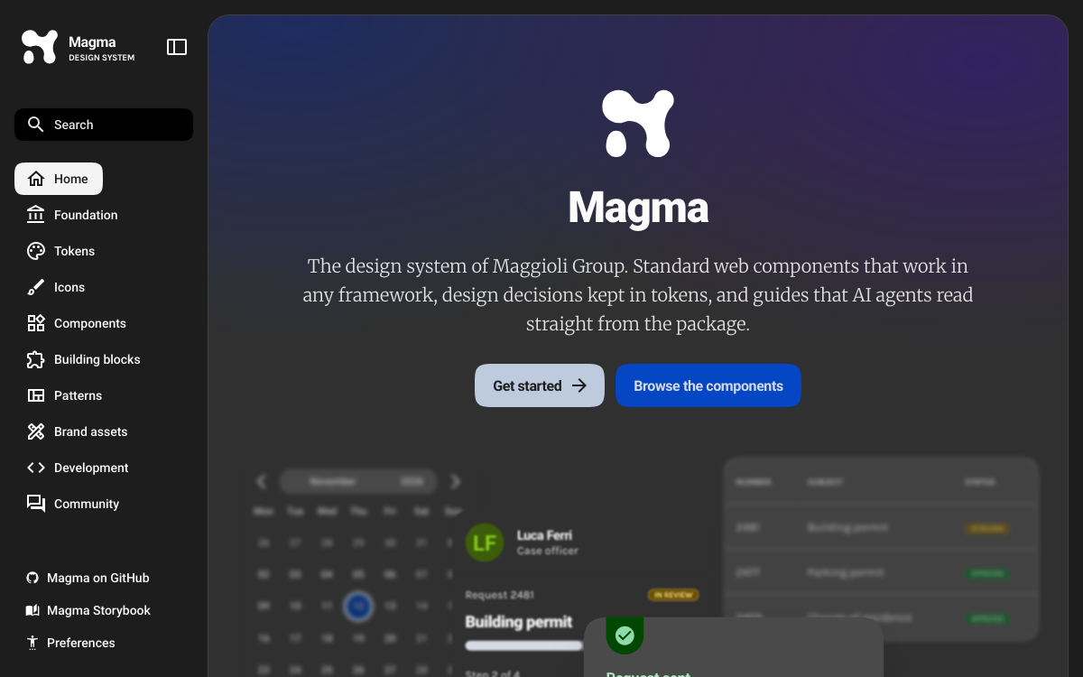 Maggioli Group Magma Design System documentation site