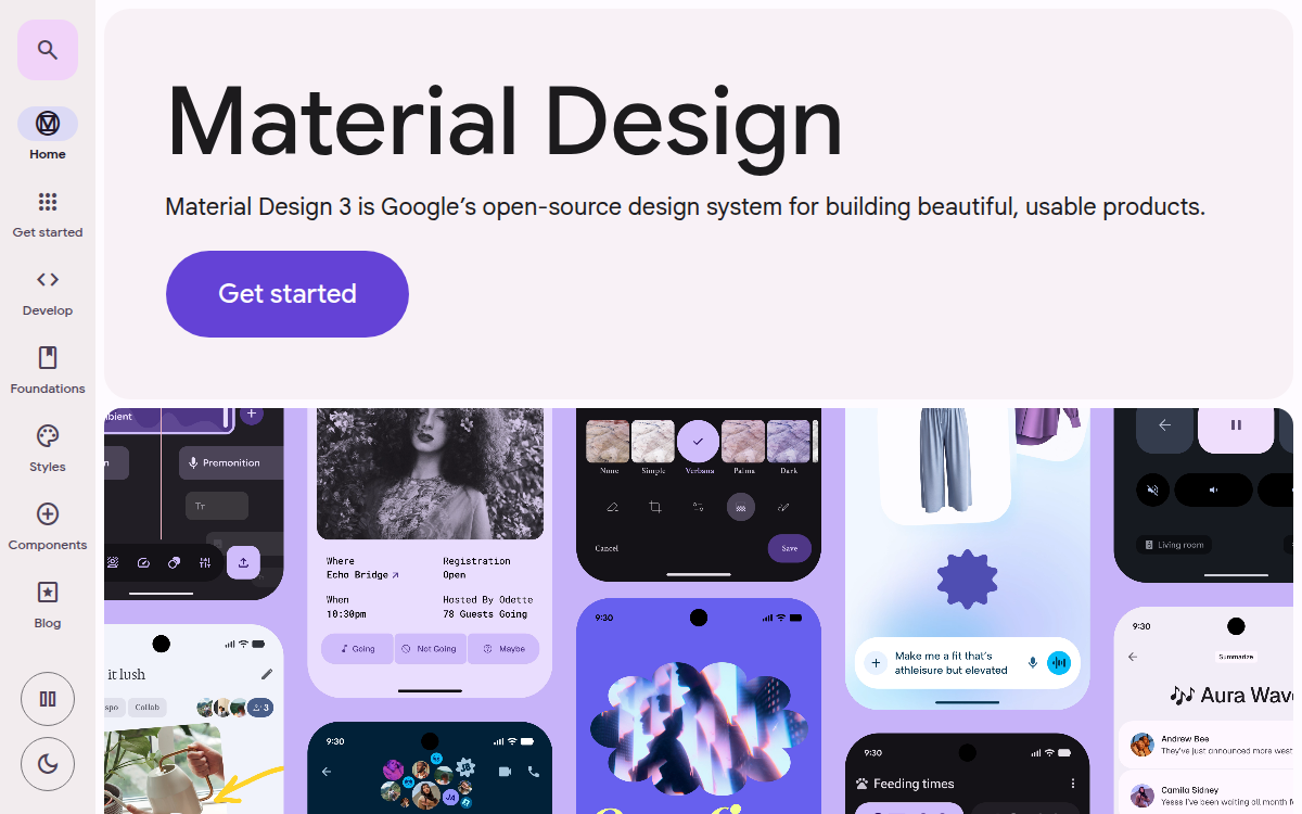 Material Design documentation site
