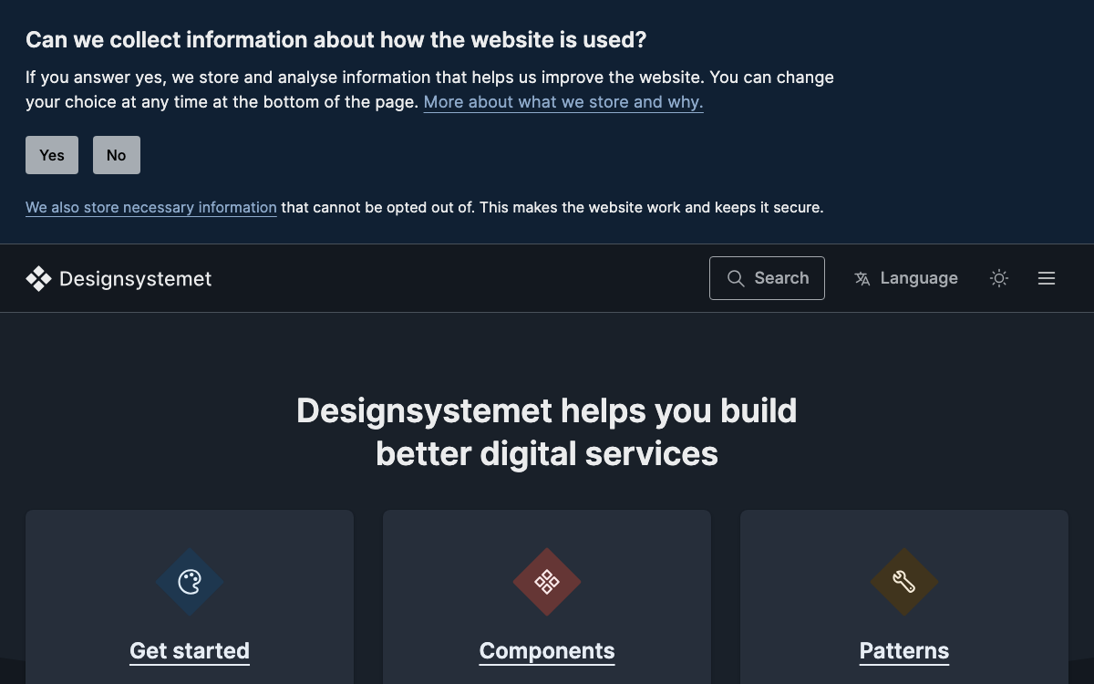 Designsystemet documentation site