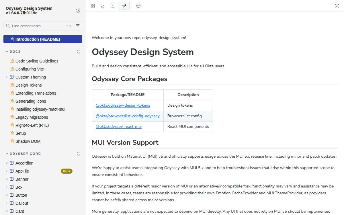 Odyssey documentation site