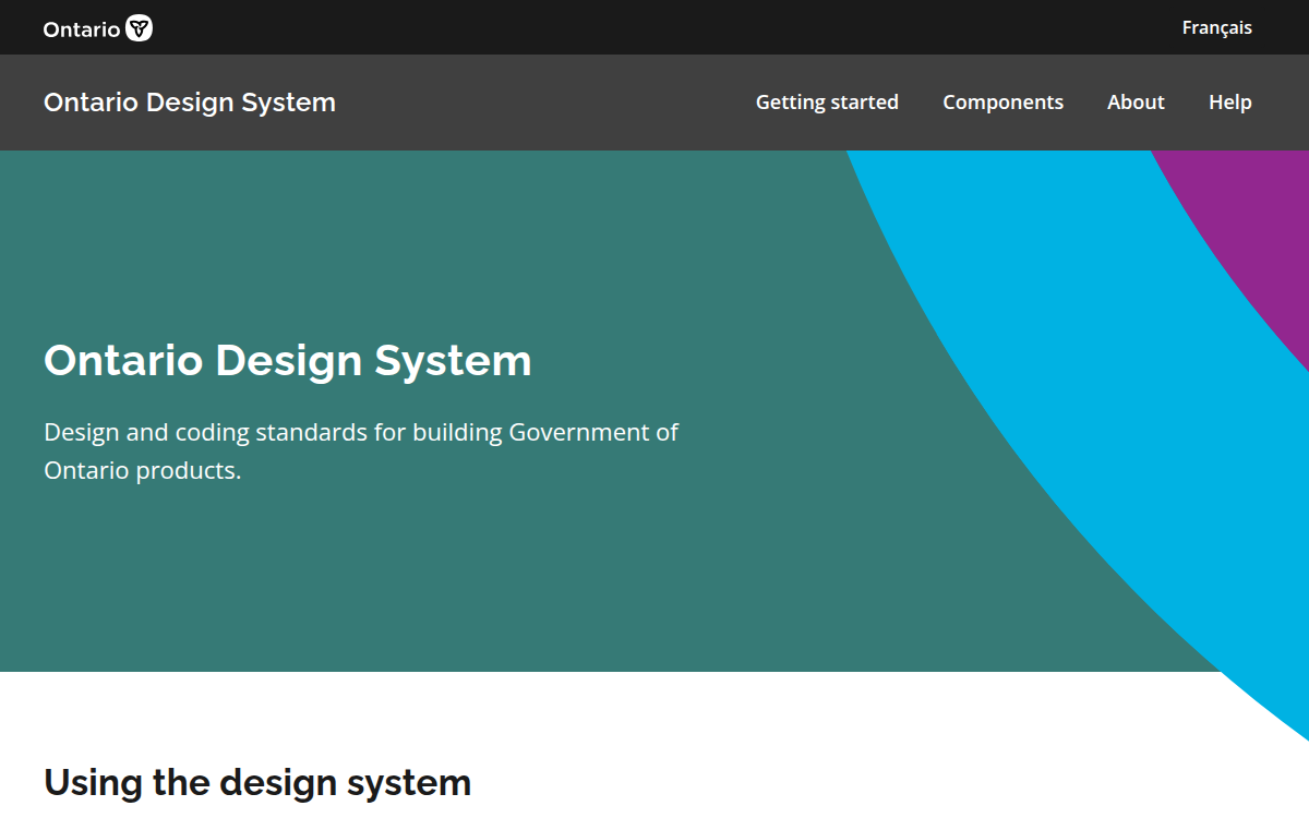 Ontario Design System documentation site