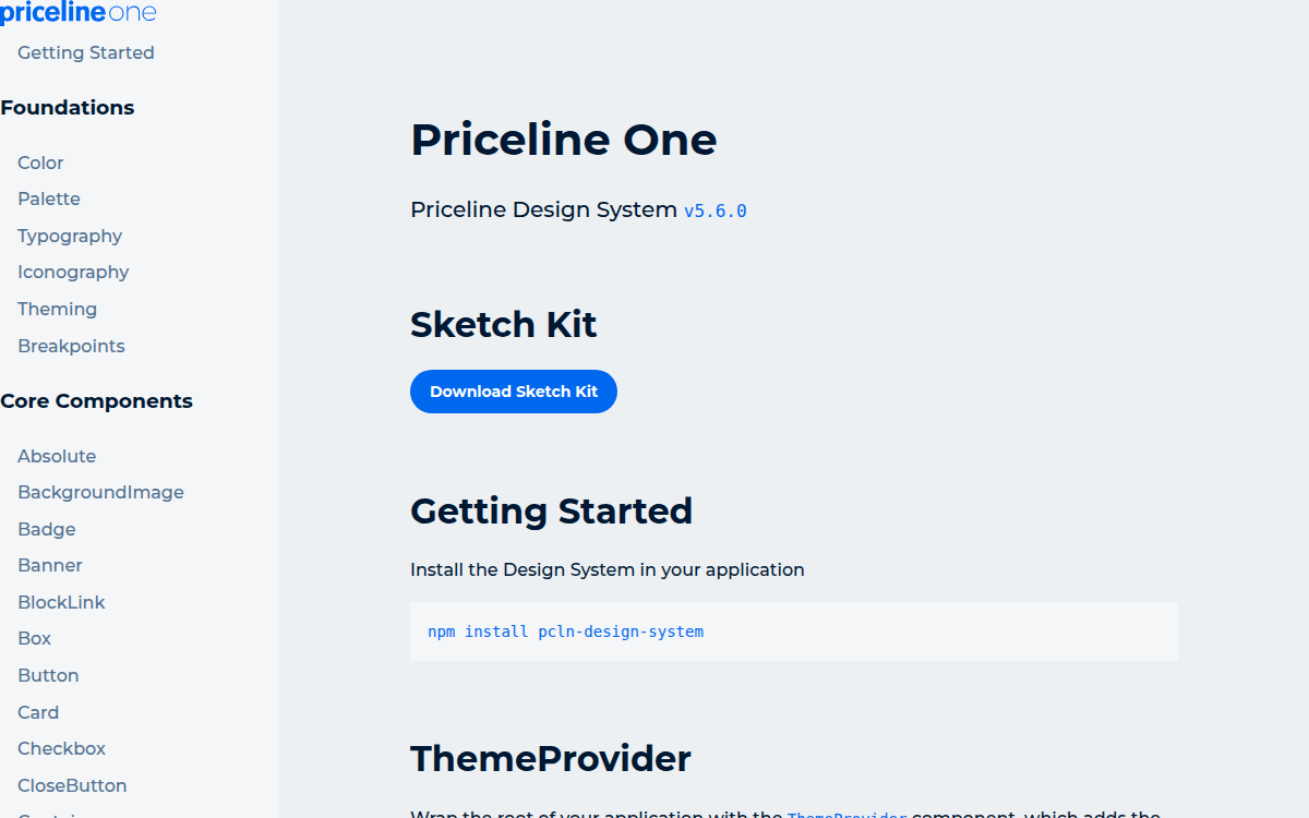 Priceline One documentation site