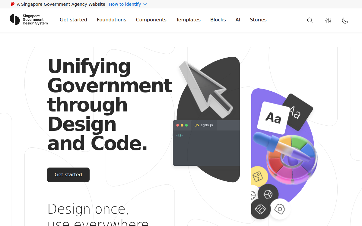 Singapore Government Design System documentation site