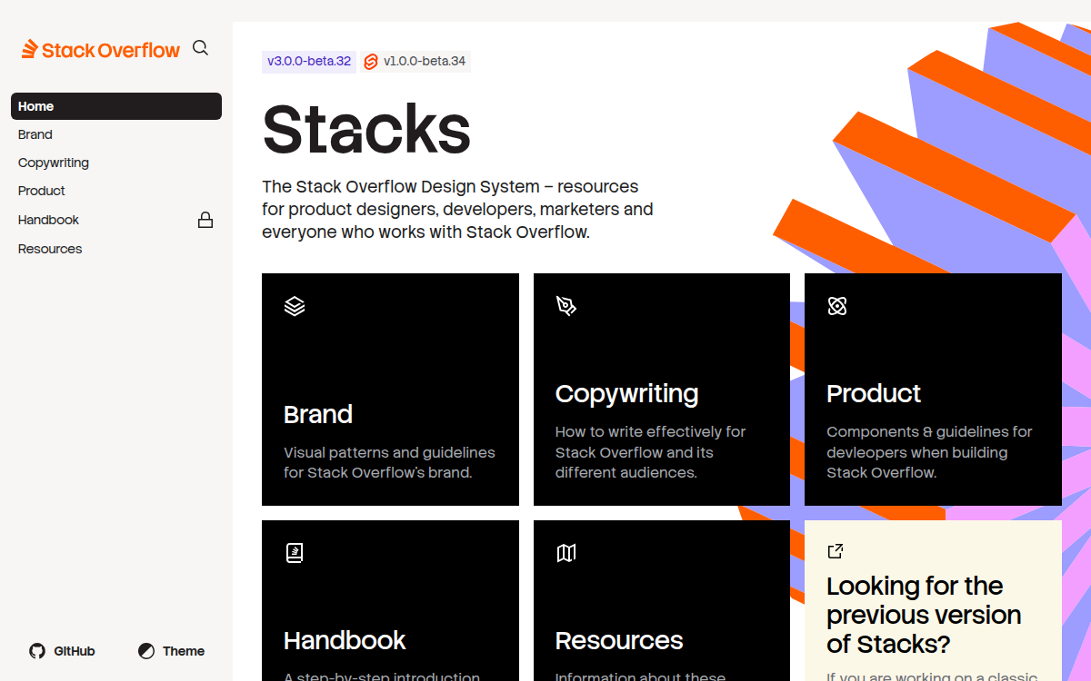 Stacks (Stack Overflow Design System) documentation site