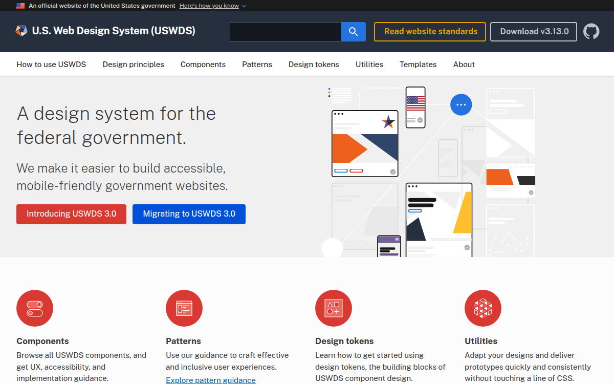 U.S. Web Design System documentation site